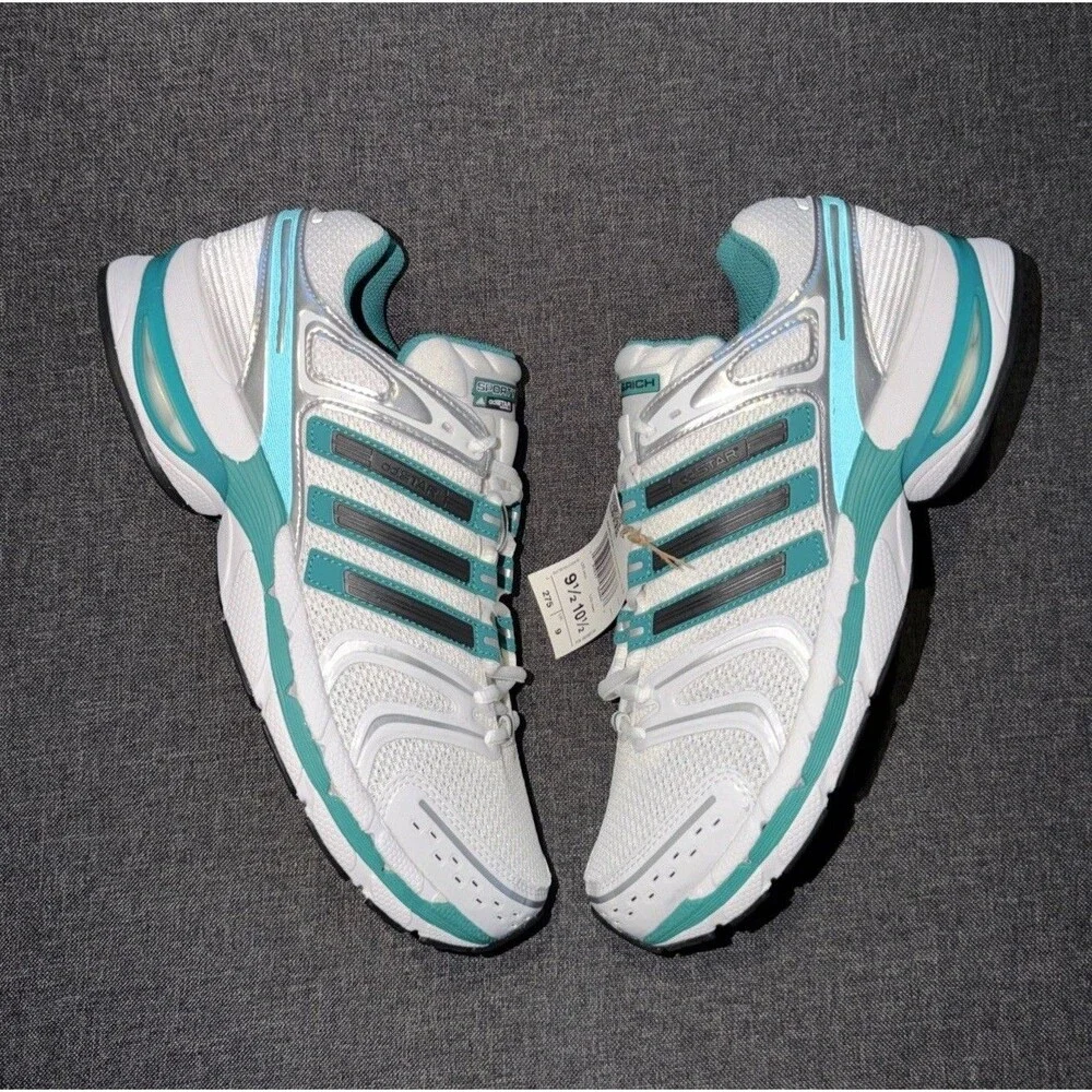 NWT adidas Sporty & Rich Adistar Control 5 Cloud White Pure Teal Sneakers IH9707